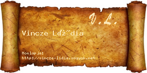 Vincze Lídia névjegykártya