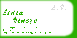 lidia vincze business card